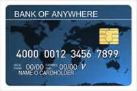 Blaue Kreditkarte